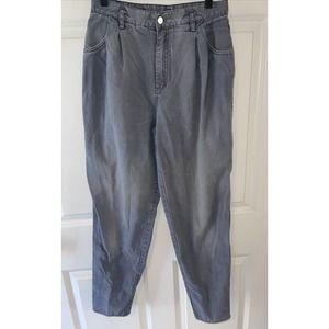 Vintage Patagonia‎ Pleated Jeans High Rise Gray Tapered Leg Women Size 10